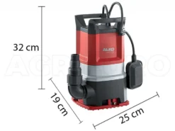 Pompa Sommersa Elettrica Acque Chiare / Sporche AL-KO TWIN 11000 Premium - 750W -Cura Del Giardino pompa sommersa elettrica acque chiare sporche al ko twin 11000 premium 750w elettropompa sommersa al ko twin 11000 premium 15296 0 1547128014 Misure lungo