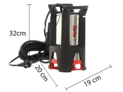 Pompa Sommersa Elettrica Acque Sporche AL-KO DRAIN 10000 INOX 750W - Raccordo 38-25 -Cura Del Giardino pompa sommersa elettrica acque sporche al ko drain 10000 inox 750w raccordo 38 25 elettropompa sommersa al ko drain 10000 inox 15291 0 1547049346 Misure lungo