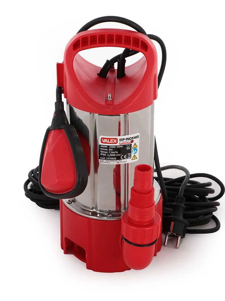 Pompa Sommersa Elettrica Per Acque Sporche Valex ESP-INOX402 - Elettropompa Da 400 W 4 Pompa Sommersa Elettrica Per Acque Sporche Valex ESP-INOX402 - Elettropompa Da 400 W - immagine 4