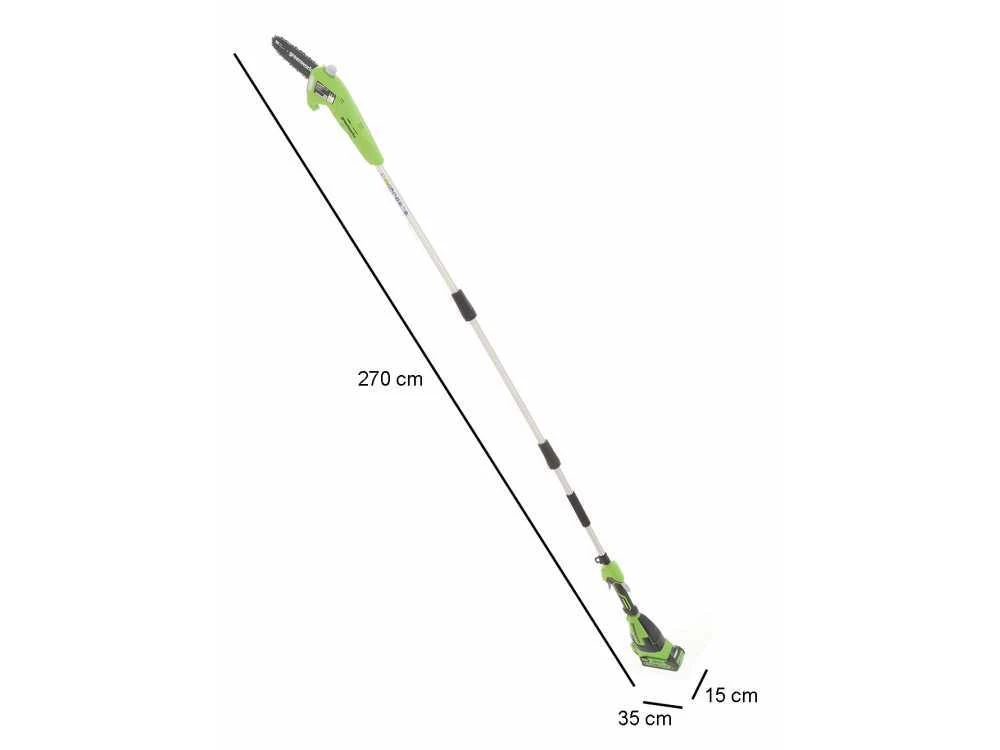 Potatore A Batteria Greenworks G40PSFK2 40V - A Spalla Su Asta Di Prolunga - Batteria 2A 2 Potatore A Batteria Greenworks G40PSFK2 40V - A Spalla Su Asta Di Prolunga - Batteria 2A - immagine 2