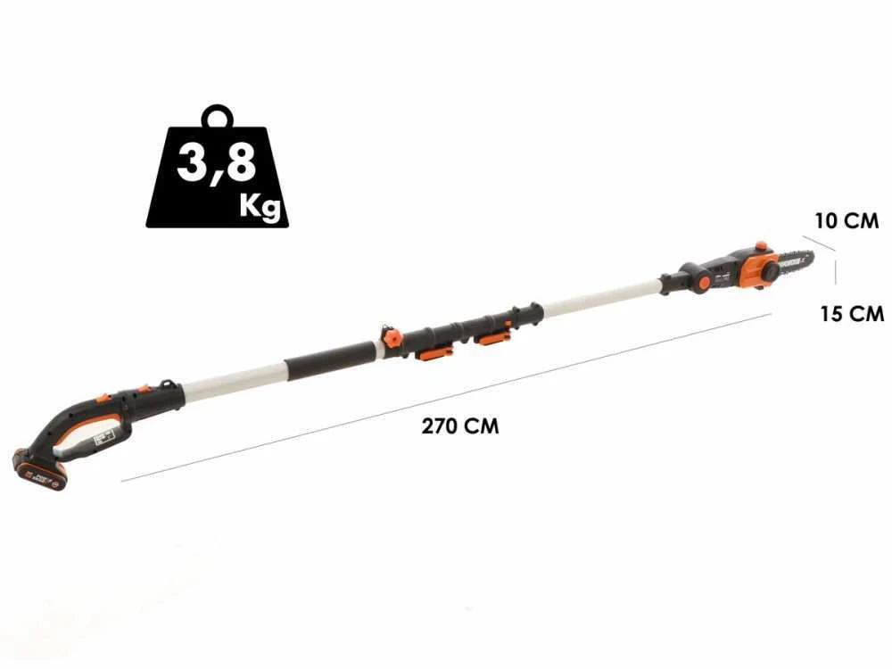 Potatore A Batteria Su Asta Telescopica Worx WG349E - 2Ah Da 20V 4 Potatore A Batteria Su Asta Telescopica Worx WG349E - 2Ah Da 20V - immagine 4