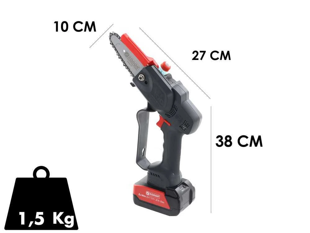 Potatore Elettrico A Batteria Zanon ZP 100 - Lama Da 75mm- 2 Batterie Incluse 3 Potatore Elettrico A Batteria Zanon ZP 100 - Lama Da 75mm- 2 Batterie Incluse - immagine 3