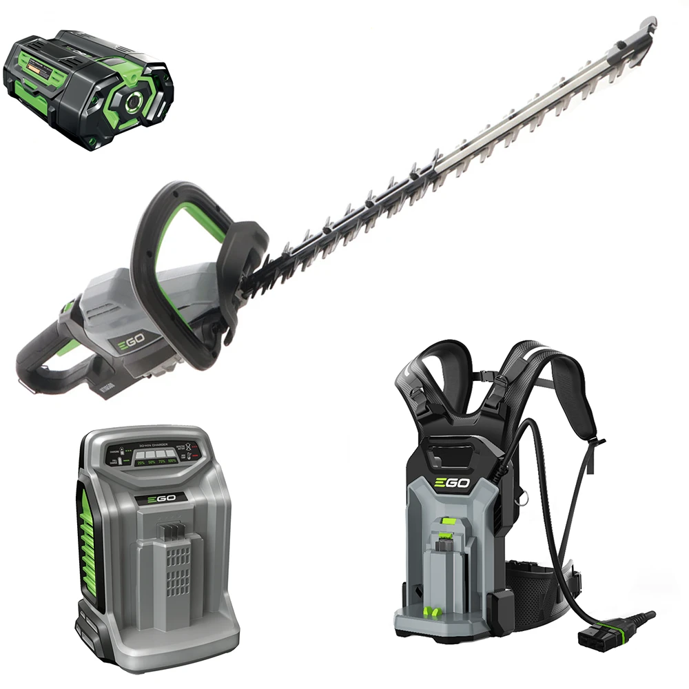 PROMO EGO Tagliasiepi A Zaino EGO HTX 6500 Con Zaino Porta Batterie BHX 1000 56V - 5Ah 1 PROMO EGO Tagliasiepi A Zaino EGO HTX 6500 Con Zaino Porta Batterie BHX 1000 56V - 5Ah