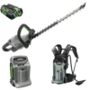 PROMO EGO Tagliasiepi A Zaino EGO HTX 7500 Con Zaino Porta Batterie BHX 1000 56V - 5Ah