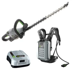 Tagliasiepi A Zaino EGO HTX 6500 Con Batteria Professional-X EGO BAX1500 Da 56V - 28Ah