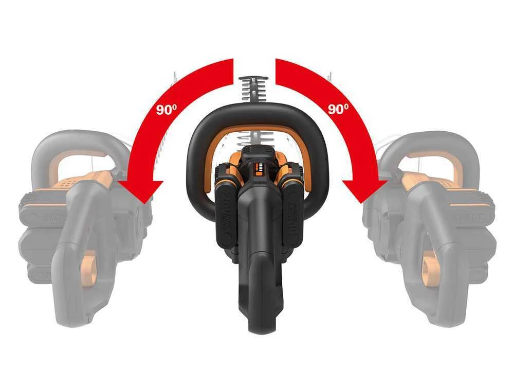 Tagliasiepi Elettrico A Batteria Worx WG284E - 2 Batterie 2x20V 2Ah - Lama 60 Cm In Acciaio 12 Tagliasiepi Elettrico A Batteria Worx WG284E - 2 Batterie 2x20V 2Ah - Lama 60 Cm In Acciaio - immagine 12
