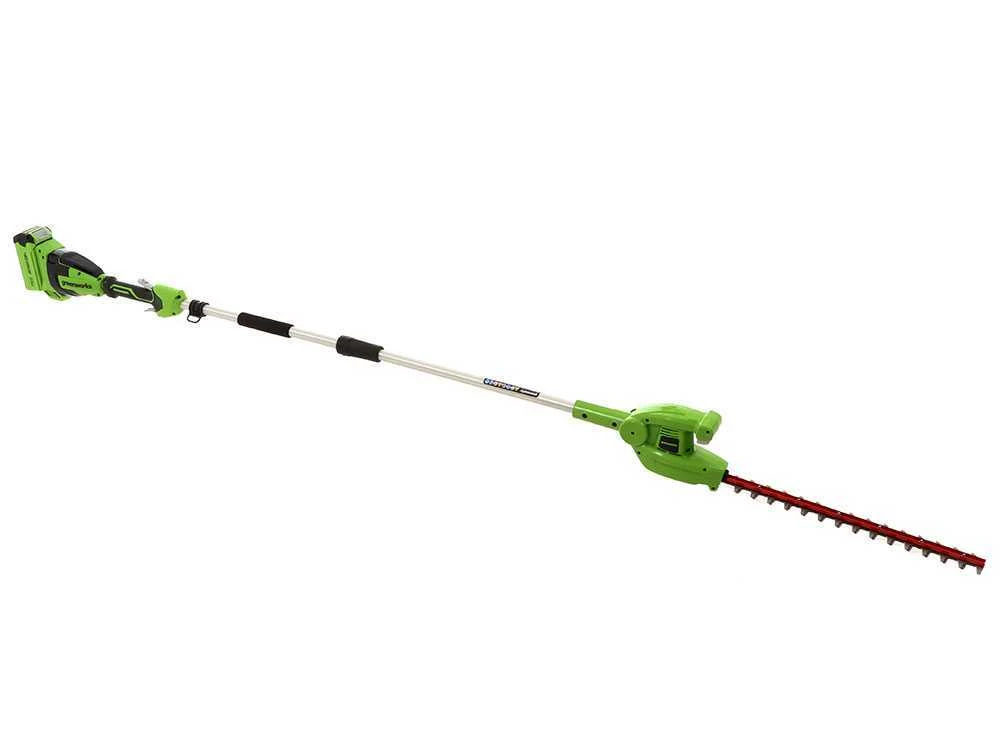 Tagliasiepi Su Asta Di Prolunga Elettrico Orientabile Greenworks G40PHA 40 V - Batteria 40V/2Ah - immagine 17